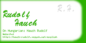 rudolf hauch business card